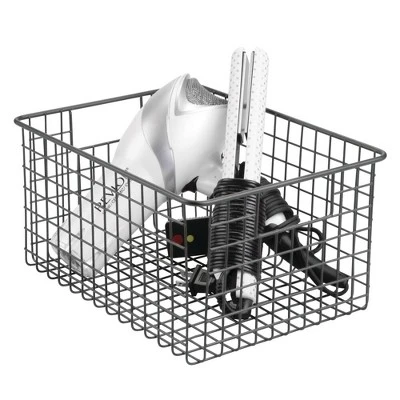 MDesign Bath Metal Storage Organizer Basket - 4 Pack 8 MDesign Bath Metal Storage Organizer Basket - 4 Pack - Image 6