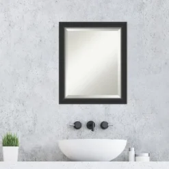 Amanti Art Corvino Black Narrow Beveled Wood Bathroom Wall Mirror 14 Amanti Art Corvino Black Narrow Beveled Wood Bathroom Wall Mirror -Baxton Studio Store GUEST 9e14a150 2b63 470c a6af d471ee293365