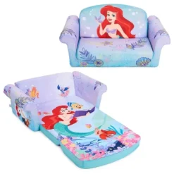 Marshmallow Furniture Disney's 2 In 1 Flip Open Compressed Foam Sofa And Sleeper Bed With Washable Cover -Baxton Studio Store GUEST 9f6551e9 4f94 46c3 a612 0541773adee2