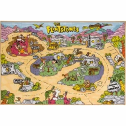 KC CUBS | The Flintstones Boy & Girl Kids City Road Car Vehicle Traffic Educational Learning & Game Play Nursery Classroom Rug Carpet -Baxton Studio Store GUEST a028982a defa 47ae a225 599781e3cac2