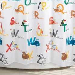Animal Alphabet Shower Curtain - Allure Home Creations