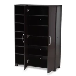 Marine Finished 2 Door Wood Entryway Shoe Storage Cabinet With Open Shelves Brown - Baxton Studio 19 Marine Finished 2 Door Wood Entryway Shoe Storage Cabinet With Open Shelves Brown - Baxton Studio -Baxton Studio Store GUEST a1b9db5d f604 4a07 9154 9e318a9317bf
