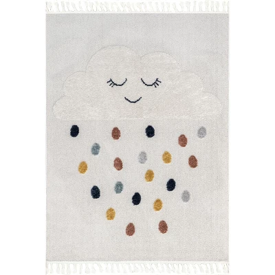 NuLOOM Marleigh Raindrop High-Low Kids Tasseled Area Rug 11 NuLOOM Marleigh Raindrop High-Low Kids Tasseled Area Rug - Image 9
