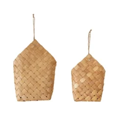 Set Of 2 Woven Wall Baskets Brown Rattan & Jute By Foreside Home & Garden -Baxton Studio Store GUEST a4969b91 b538 4ebe b4c4 81202af918db