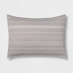 12pc Chambray Matelasse Stripe Comforter & Sheet Bedding Set Gray - Threshold™ -Baxton Studio Store GUEST a6544a0f 31de 47cd 9f24 ae05ba242231