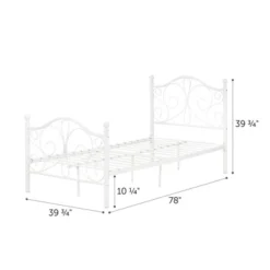 Twin Country Poetry Complete Metal Platform Bed White - South Shore 19 Twin Country Poetry Complete Metal Platform Bed White - South Shore -Baxton Studio Store GUEST a73cd055 f294 45e4 affd d6cdb5327ec9