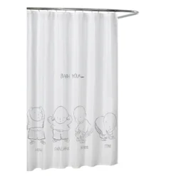 Head And Shoulders Shower Curtain Gray/White - Moda At Home -Baxton Studio Store GUEST a8391548 5057 43ff 873e 0e92c94d3b9c