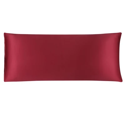 PiccoCasa Body Satin Silky For Hair And Skin Pillowcase Wine Red 20"x48" 2 Pcs 3 PiccoCasa Body Satin Silky For Hair And Skin Pillowcase Wine Red 20"x48" 2 Pcs