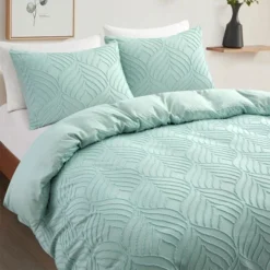 Peace Nest Soft Microfiber Clipped Duvet Cover Set