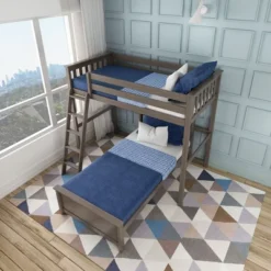 Max & Lily L-Shaped Twin Over Twin Bunk Bed 11 Max & Lily L-Shaped Twin Over Twin Bunk Bed -Baxton Studio Store GUEST acc4e092 27d2 4d1d 9e08 cd43afe790d0