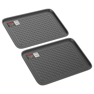 Fleming Supply All-Weather Plastic Indoor/Outdoor Boot Tray Set - 2 Pcs, Dark Gray 9 Fleming Supply All-Weather Plastic Indoor/Outdoor Boot Tray Set - 2 Pcs, Dark Gray - Image 7