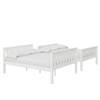 Full Over Full Petty Wood Bunk Bed With USB Port - Room & Joy 10 Full Over Full Petty Wood Bunk Bed With USB Port - Room & Joy - Image 8