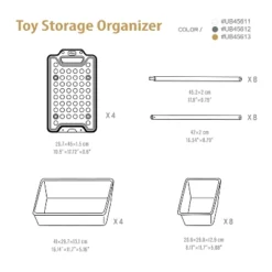 UNiPLAY Toy Organizer With Removable Storage Bins, Multi-Bin Organizer For Books, Building Blocks, School Materials, Toys With Baseplate Board Frame 14 UNiPLAY Toy Organizer With Removable Storage Bins, Multi-Bin Organizer For Books, Building Blocks, School Materials, Toys With Baseplate Board Frame -Baxton Studio Store GUEST b0391858 7fc0 488e bf46 ae3fbdc7b73a