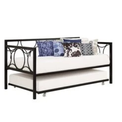 Gavin Universal Metal Trundle For Daybeds Black - Room & Joy -Baxton Studio Store GUEST b0645484 25ba 43b1 8540 64ee15911386