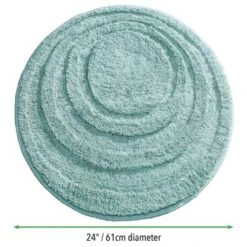 MDesign Round Microfiber Bathroom Spa Mat, Accent Rug, Machine Washable -Baxton Studio Store GUEST b0e28dd6 d9d9 4c5b b76d ab37d13ce9cd