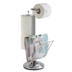Toilet Caddy Multi Functional Toilet Tissue Dispenser And Organizer Chrome - Better Living Products -Baxton Studio Store GUEST b29d3514 fbe6 46b0 9d74 51b0b348c257