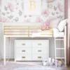 Little Seeds Monarch Hill Haven Twin Metal Junior Loft Bed -Baxton Studio Store GUEST b3cb39c6 bc19 40c2 b61d f287d7a44b64