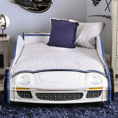Twin Quessa Police Car Bed With Led Headlight Chair Black/White - HOMES: Inside + Out 5 Twin Quessa Police Car Bed With Led Headlight Chair Black/White - HOMES: Inside + Out - Image 3