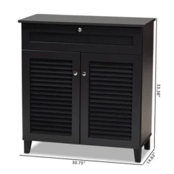 Shelf Wood Shoe Storage Cabinet With Drawer Coolidge Finished Dark Gray - Baxton Studio -Baxton Studio Store GUEST b53e4e76 83e6 40bd 98b7 e5d427fc5ebd