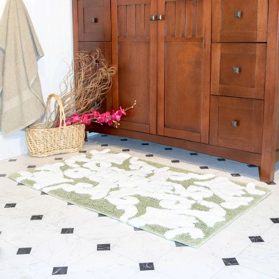 2pc Iron Gate Floral Bath Mat Set - Chesapeake 3 2pc Iron Gate Floral Bath Mat Set - Chesapeake