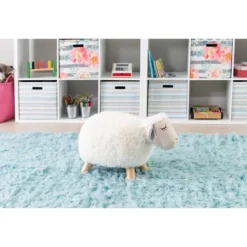 Hillier No Storage Stool White - Powell -Baxton Studio Store GUEST b5fd11d2 889d 4e92 a30e f2f79b6b8154