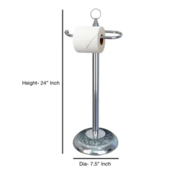 Freestanding Toilet Tissue Holder Chrome/Aqua - Nu Steel -Baxton Studio Store GUEST b6e7674c 042d 4756 af45 38072d1ba41d
