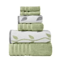 Modern Threads 6 Piece Yard Dyed Towel Set, Organic Vines. -Baxton Studio Store GUEST b71cd4f9 6556 4a2a a8c5 c691363d741d