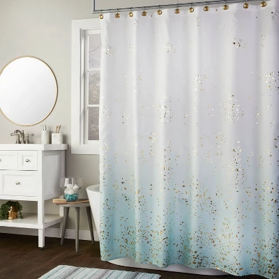 Splatter Shower Curtain Aqua - SKL Home 4 Splatter Shower Curtain Aqua - SKL Home - Image 2