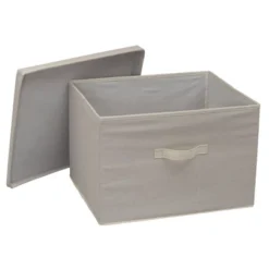Household Essentials Wide Storage Box With Lid Natural -Baxton Studio Store GUEST b96c70b4 cee4 4cef b05d fe7329ff411b