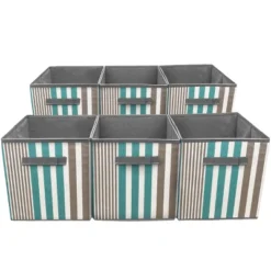 Sorbus 11 Inch Cube Storage Organizer Bins - 6 Pack -Baxton Studio Store GUEST bb374438 58d5 4d19 b2bb bb8cda4a035d