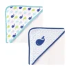 Luvable Friends Baby Boy Cotton Terry Hooded Towels, Blue Whale, One Size -Baxton Studio Store GUEST bb94a5ff 20e9 4b35 9c69 a549bf2fc597