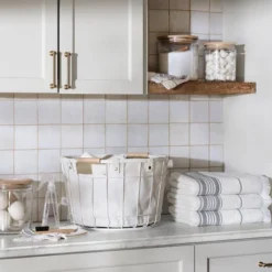 Wire & Fabric Laundry Hamper Sour Cream - Hearth & Hand™ With Magnolia -Baxton Studio Store GUEST bd1a9ff9 9efb 4e55 9efa 921125c2aa2d