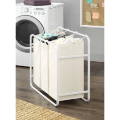Whitmor Retro Triple Laundry Sorter White 14 Whitmor Retro Triple Laundry Sorter White -Baxton Studio Store GUEST bd2e1957 fe20 4173 bac4 594c74051754