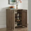 31" Castleton Mango Wood Shoe Cubbie Storage Cabinet Driftwood - Alaterre Furniture -Baxton Studio Store GUEST bdbc94cc 1929 46e1 b80d 2acfff1cd03e