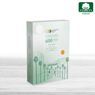 Luxury Fitted Sheet Only, 600 Thread Count - 100% Cotton Sateen, Deep Pocket, Soft, Cool & Durable By California Design Den 8 Luxury Fitted Sheet Only, 600 Thread Count - 100% Cotton Sateen, Deep Pocket, Soft, Cool & Durable By California Design Den - Image 6