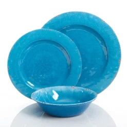 Gibson Studio California Mauna 12 Piece Assorted Crackle Decal Melamine Dinnerware Set -Baxton Studio Store GUEST bed775b4 7689 40e9 a700 d39c67daf457