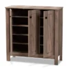 Derek Finished Wood 3 Door Shoe Cabinet Oak - Baxton Studio -Baxton Studio Store GUEST bef82768 87e8 42af aa76 383139eb06b2