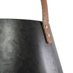 Set Of 2 Handled Baskets Metal & Faux Leather - Foreside Home & Garden -Baxton Studio Store GUEST bf94ee63 9a87 4353 a2d5 251565cd4bbe