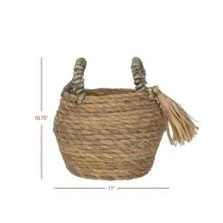 Brown Basket Woven Seagrass & Corn Husk By Foreside Home & Garden 11 Brown Basket Woven Seagrass & Corn Husk By Foreside Home & Garden -Baxton Studio Store GUEST bfcf1db0 2763 43c7 a35f 471d7d5756b8