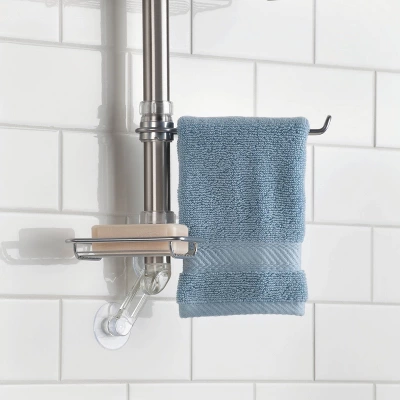 Forma Shower Caddy Station - IDESIGN Vertical Brushed - IDESIGN 5 Forma Shower Caddy Station - IDESIGN Vertical Brushed - IDESIGN - Image 3