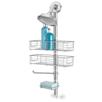 Forma Shower Caddy Station - IDESIGN Vertical Brushed - IDESIGN 4 Forma Shower Caddy Station - IDESIGN Vertical Brushed - IDESIGN - Image 2