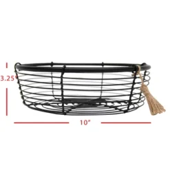 Black Metal & Jute Fruit Basket - Foreside Home & Garden -Baxton Studio Store GUEST c1d2d80f ae93 4b59 ae64 b5e84f72efcf
