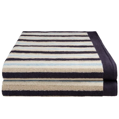 Cotton Modern Stripe 2-Piece Bath Sheet Set By Blue Nile Mills 9 Cotton Modern Stripe 2-Piece Bath Sheet Set By Blue Nile Mills - Image 7