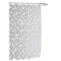 Harvest Leaf Shower Curtain White/Clear - Moda At Home -Baxton Studio Store GUEST c22c1c4a fc93 4bb4 b913 557eb1267792