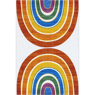 NuLOOM Classic Double Rainbow Machine Washable Kids Area Rug 13 NuLOOM Classic Double Rainbow Machine Washable Kids Area Rug - Image 11