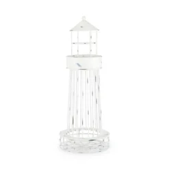 Twine 5599 Lighthouse Wine Cork Holder And Farmhouse Home Decor Kitchen Accessory, Set Of 1, White -Baxton Studio Store GUEST c3336800 56dc 4e33 b80c 295e116aca35