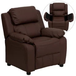 Flash Furniture Deluxe Padded Contemporary Kids Recliner With Storage Arms -Baxton Studio Store GUEST c3c889eb c115 438b a039 353c60c56b22