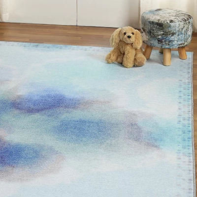 Colorful Blossom Kids Playroom Indoor Area Rug By Blue Nille Mills 8 Colorful Blossom Kids Playroom Indoor Area Rug By Blue Nille Mills - Image 6