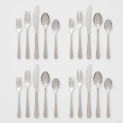 20pc Harrington Flatware Set Silver - Threshold™ -Baxton Studio Store GUEST c415e3b7 a834 4e6d 9a1e ec219535a2d0