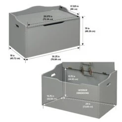 Bench Top Toy Box - Gray -Baxton Studio Store GUEST c475505c 08b1 49a7 b76c e5daa55cfbe0